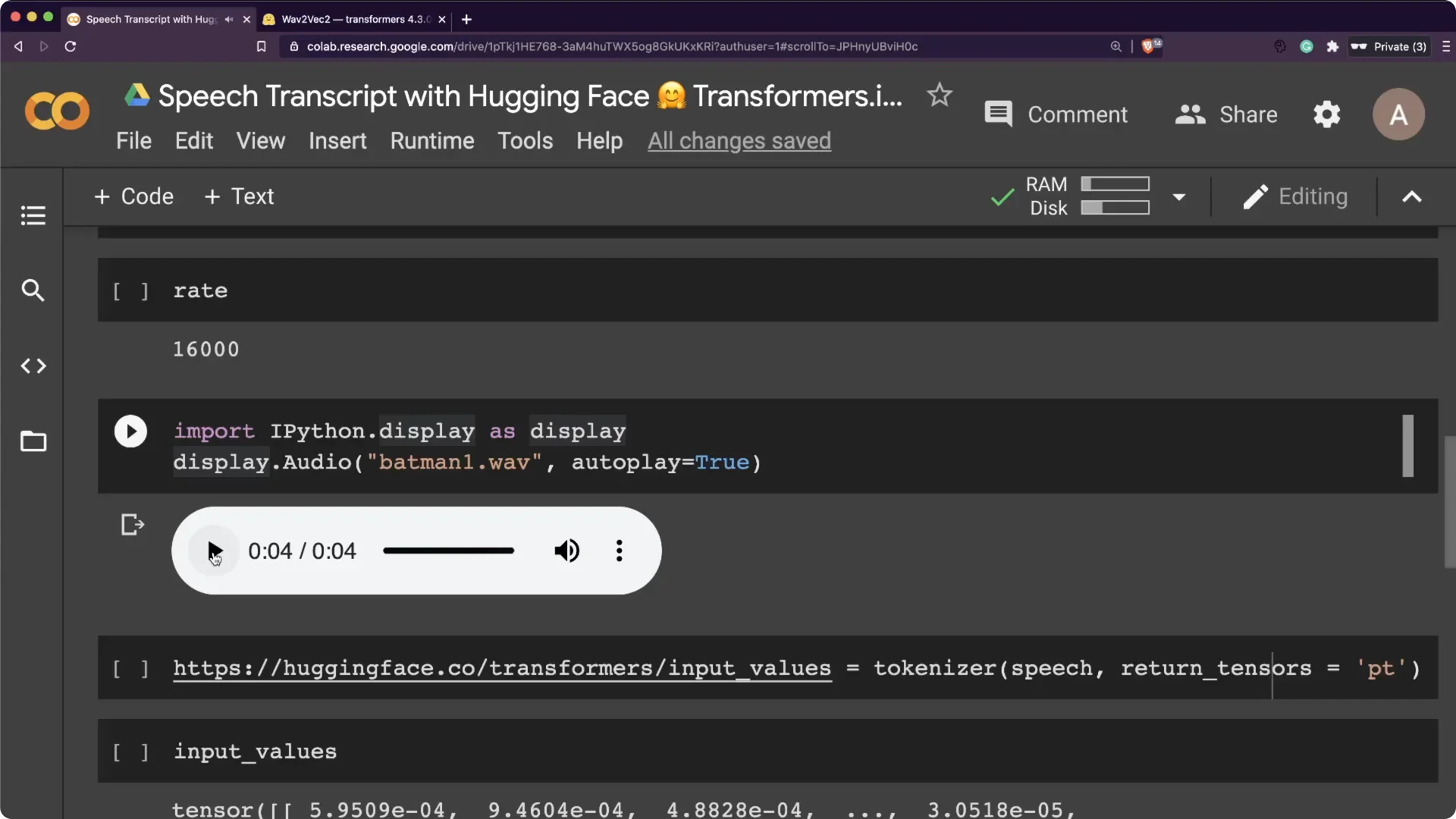 How to Convert English Speech to Text with Hugging Face NLP? screenshot 1