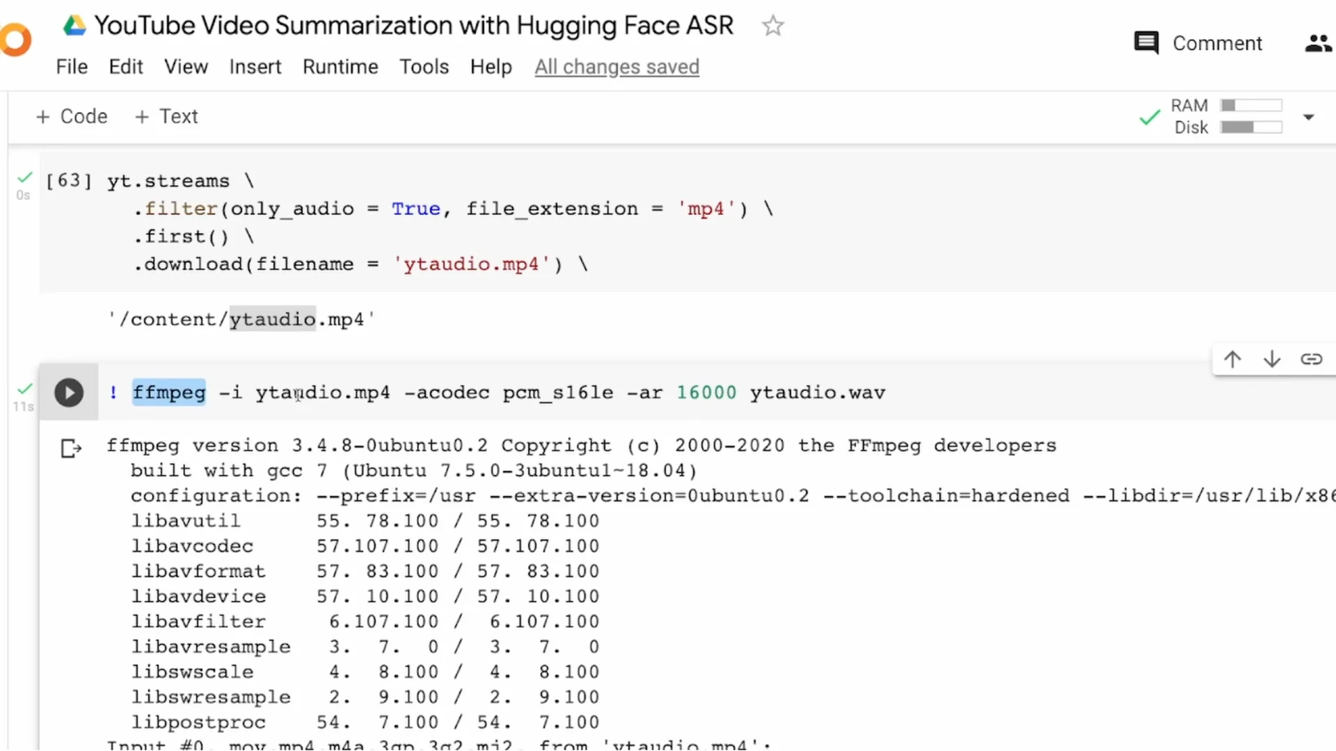 How to Summarize YouTube Transcripts Using Hugging Face ASR? screenshot 6