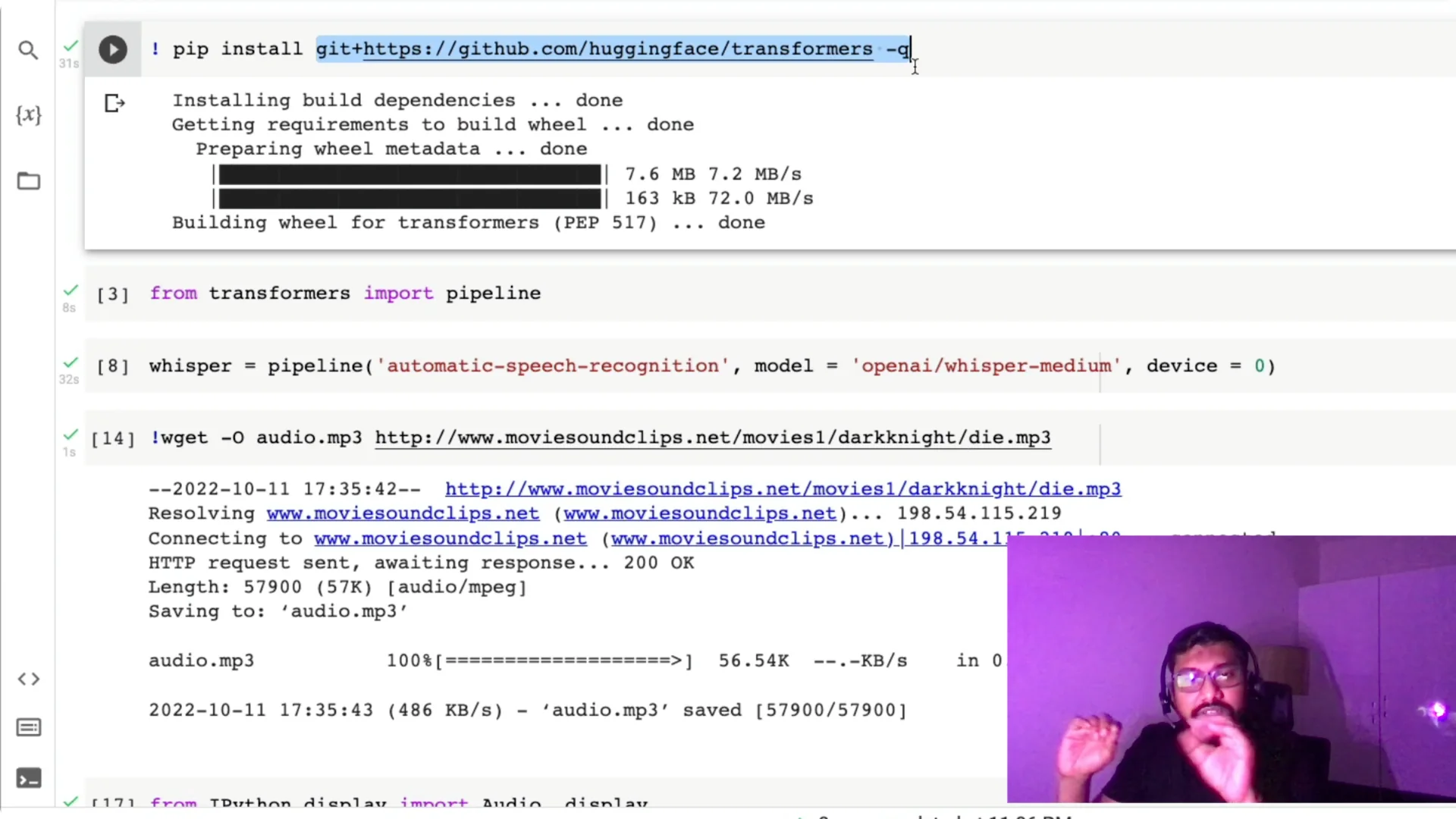 How to Convert Audio to Text with OpenAI Whisper in Python screenshot 2