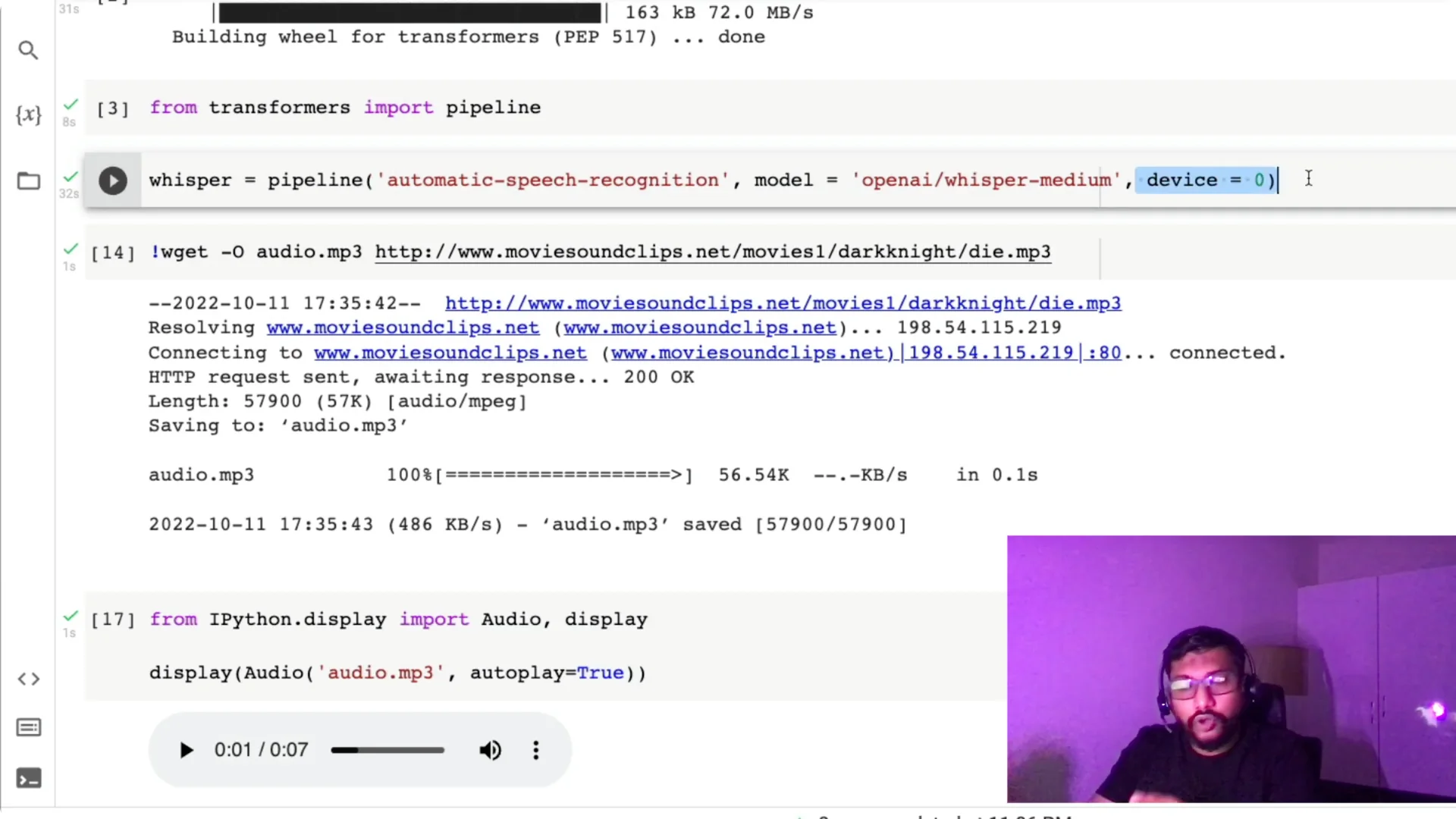 How to Convert Audio to Text with OpenAI Whisper in Python screenshot 5