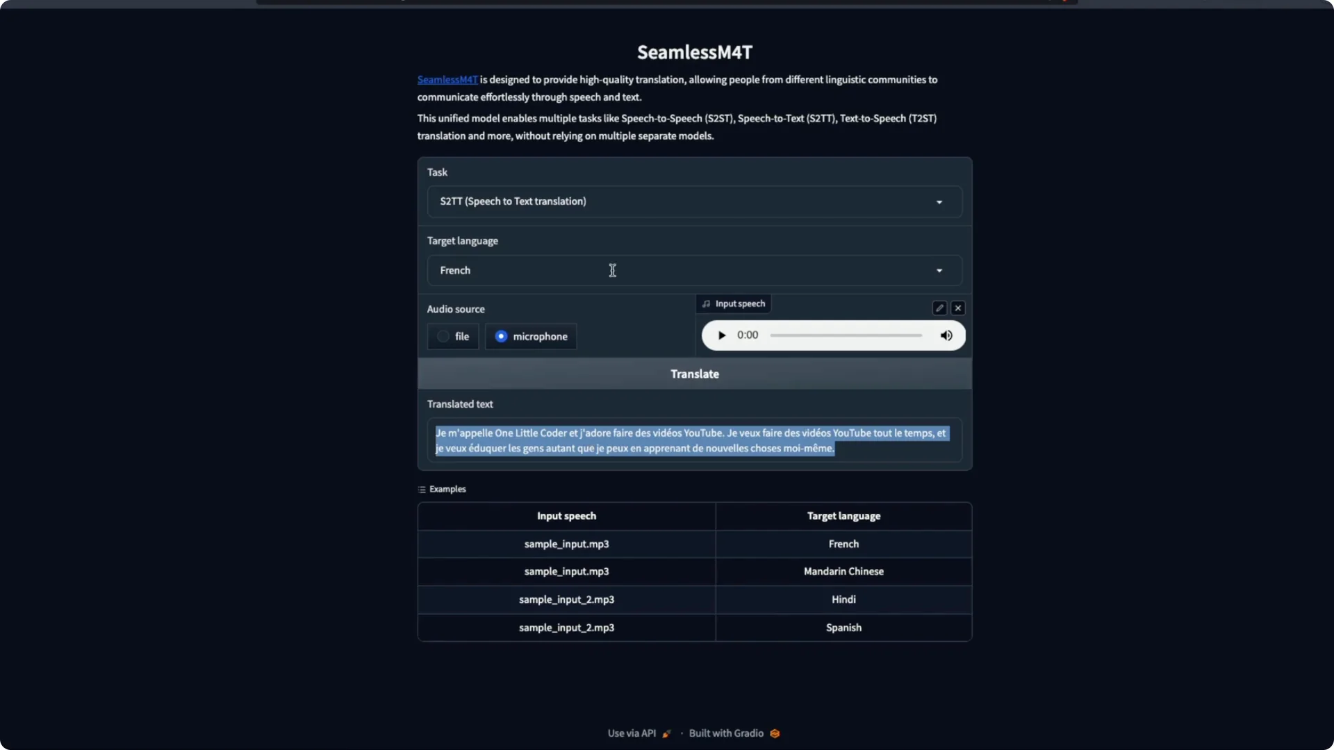 Running Universal Speech Translator on Colab with SeamlessM4T UI screenshot 8